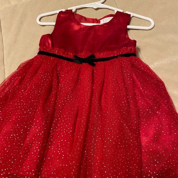 Nannette 2pc. Baby Girl Black & White Coat / Red Dress & Black Shoes - Picture 10 of 15